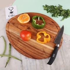 Egg Shaped Wood Serving Board 13×10.3 in Wooden Charcuterie Cheese Platter
