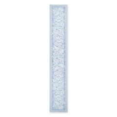 WILLIAMS-SONOMA Vintage Floral LIGHT BLUE Jacquard Table Runner 18.5 x 108″ NWT