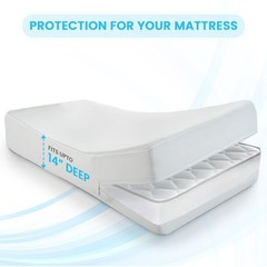 Mattress Encasement Waterproof Protector Zippered Deep Pocket Bed Bug Protector