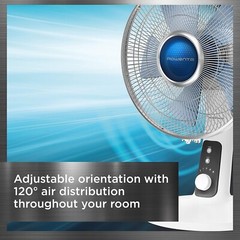 Rowenta Turbo Silence Table Fan 12 In. Ultra Quiet Oscillating Fan VU2730 White