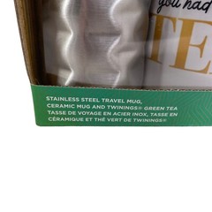 NEW Teatime Twinings Travel Set Anytime Stainless-Steel Tumbler Ceramic Mug Tea