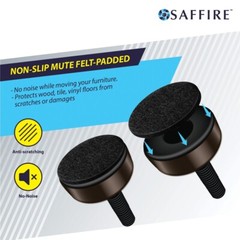 Adjustable Feet Levelers for Furniture, 3/8-16 Thread – Dark Brown (4 Pack)
