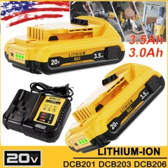 20V FOR DEWALT 20 Volt MAX Lithium-Ion Battery / Charger DCB203 DCB201-1 DCB204