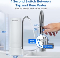 Waterdrop Countertop Water Filter, Filter Life Reminder,4000 Gallons,WD-CTF-07