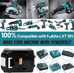 8.0Ah For MAKITA 18V 12.0Ah LITHIUM-ION LXT BL1860B-2 BL1850 Battery/ Charger