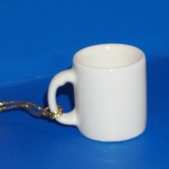 Christmas Ornament Ganz Mini Mug Cup White Red Green Personalized Pick Name JB