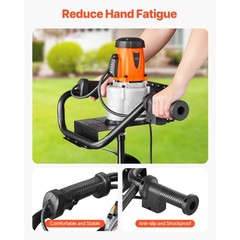 1500W Electric Post Hole Digger 5.71″ Earth Auger Bit+Extension Rod Quick Digger