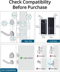 eufy S330 Video Smart Lock Wi-Fi Camera Doorbell Fingerprint Keyless Door Lock