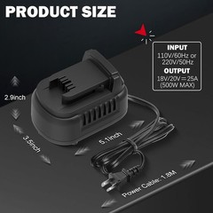 500W AC to DC Converter for Milwaukee 18V Tools 110V to 18V Adapter Power