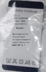 Simple Love Adults’ European Flax Linen 2 Piece Sheet Set NC3 White Size Queen