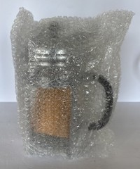 Service Ideas Traditional Coffee Press Chrome 1.5 L Pyrex Glass 9.75” Tall New