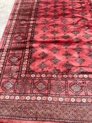 Hand-Woven Wool and Silk Princess Bokhara Area Rug