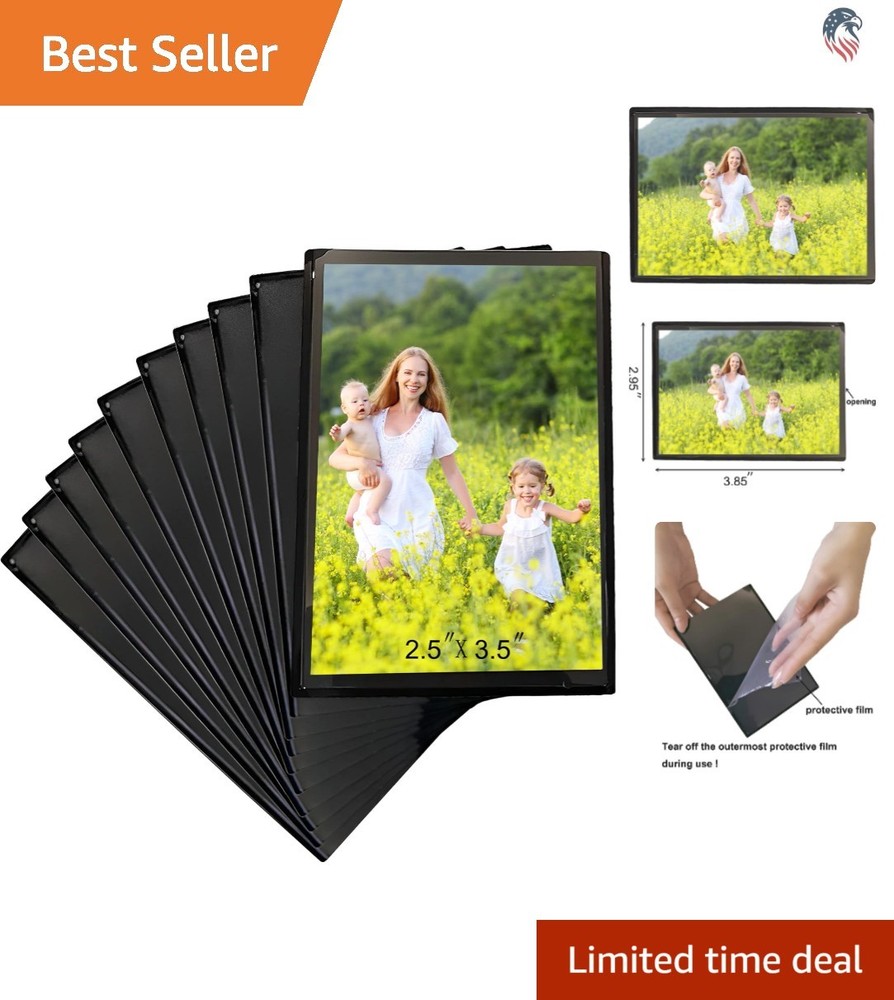 8 Pack Magnetic Photo Frames 2.5×3.5 Inches For Refrigerator Metal Surfaces