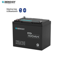Renogy 12V 100Ah Trolling Motor Lithium Iron Phosphate Battery with Bluetooth
