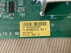 Whirlpool W11578565 Washer Control Board WTW4816HW W11603810. NO HOUSING.