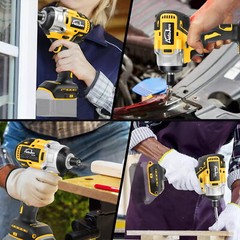 Brushless Cordless Impact Driver,for Dewalt 20V Max Battery,1/4″ Compact,2 Speed