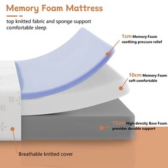 10″ California King Size Cooling Gel Memory Foam Mattress CertiPUR-US Certified