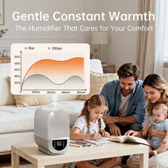 Humidifiers for Bedroom, 6.5L Top Fill for Large Room, Cool and Warm Mist