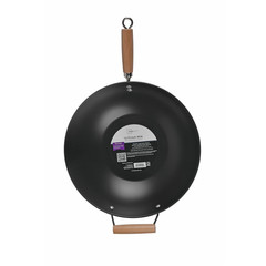 3 Pack Mainstays 13.75″ Carbon Steel Nonstick Wok Pan Stir-Fry Cooking Cookware