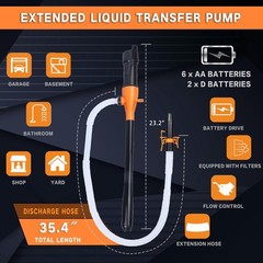 Portable Electric Transfer Pump Battery Operated Fuel Water Gas Siphon