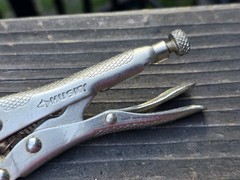Husky 6.5in Long Nose Locking Pliers Knurled Grip Adjustable Steel Tool New