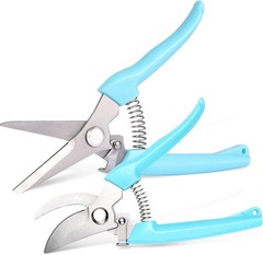 Garden Pruning Shears 2 Pack Gardening Shears Garden Scissors Stainless Steel Pr