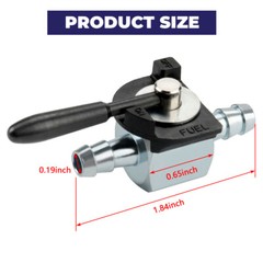 2X 1/4″ Heavy Duty Fuel Gas Shut-Off Valve Steel In-line Cut-Off ATV Kart Mower