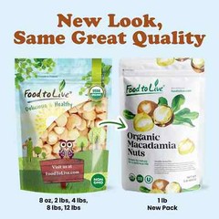 Organic Macadamia Nut Halves and Pieces – Non-GMO, Unsalted – by Food to Live