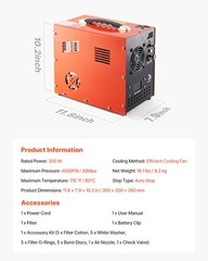 Uimoso 4500PSI PCP Air Compressor with Auto-Stop and Integrated Converter