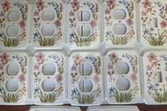 12 Floral Flower Outlet Switch & Double Gang light Wall Switch Plate Covers New