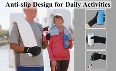 2 Pairs Compression Full Finger Arthritis Gloves, Copper Glove with Touch Screen