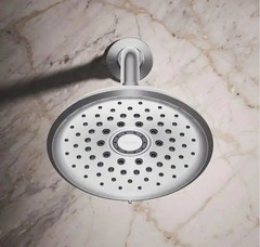 KOHLER Cursiva 3-Spray 6.75 in Wall Mount Fixed Showerhead Polished Chrome NOB