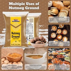 Rani Nutmeg (Jaiphul) Ground Powder Spice, 3.5oz (100g)