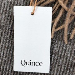 Quince Cashmere Throw Blanket 50×60 Beige Soft Fringe Cozy Luxury New Tags