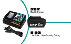 NEW 6.5Ah Battery and Charger For Makita 18V LXT Lithium BL1830 BL1850 BL1860