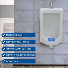Urinal Deodorizer Screens, 36 Ct (18-Orange + 18-Blue) Fragrant Duration 30 Days