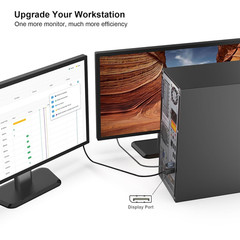 4K Displayport to HDMI 6 Feet Cable, Uni-Directional DP 1.2 Computer