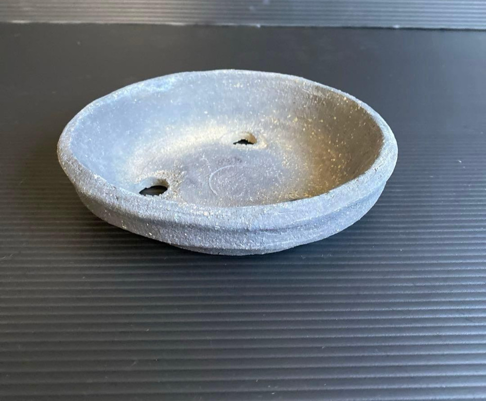 Japanese Bonsai Pot Tokoname 17cm ×17cm Height 4cm Round 礼峰 Vintage Japan