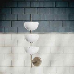 Sputnik Mid Century Wall Sconces | Italian Style 3-Bowl Metal Lamp Fixture