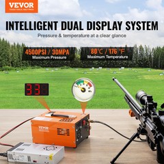 VEVOR PCP Air Compressor 4500PSI External Converter DC12V & AC115V Manual Stop