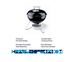 [HOT SALE] Weber Smokey Joe Silver 147-Sq. in Black Portable Charcoal Grill