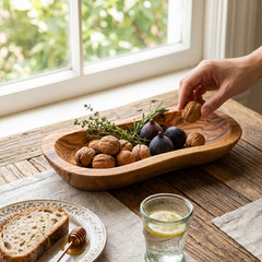 Mediterranean Olive Wood Bowl. Handcrafted, Authentic, Beautiful.