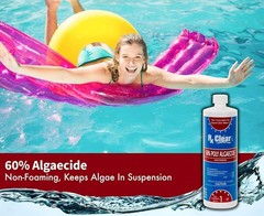 Rx Clear Algaecide 60 Plus Prevents Algae Swimming Pool Chemical – 1 Quart