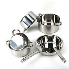 NEW Thickened Stainless Steel 15-Piece Cookware Set with Lids,Pots and Pans Kits