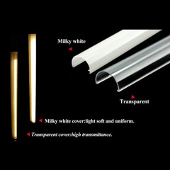 T8 4ft Fluorescent Light Bulb 48inch LED Replacement Tube Clear Milky No Ballast