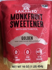 LAKANTO Golden Monkfruit Sweetener 16 oz Bag | Zero Calorie | New Sealed