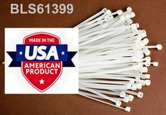 100 USA Made TOUGH TIES 12″ inch 120lb Nylon Tie Wraps Wire Cable Zip Ties White