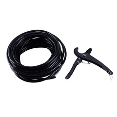 Black Pneumatic Tubing Pipe PU Polyurethane Air Compressor Tubing Hose 15 Meter