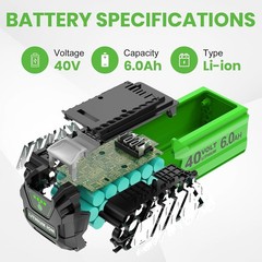 Battery For Greenworks 40V Lithium G-MAX Battery /Charger 29472 20292 206722