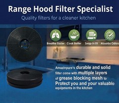 5.5 Inch Carbon Charcoal Filter CFA For SNDOAS GF23 TF23 Range Hood 140x25mm